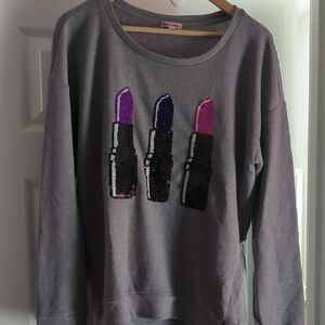 Juicy Couture Lipstick Sequin Sweatshirt